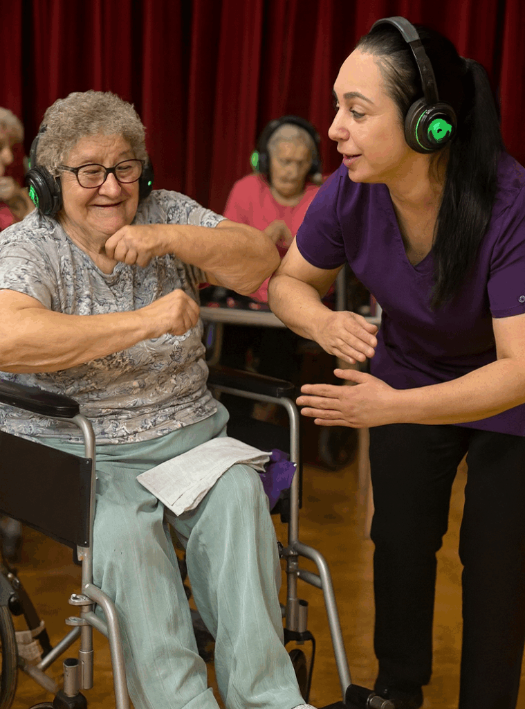 silent disco care home